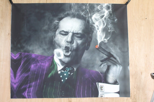 Jack Nicholson Cigar Rings Giant Canvas Painting Print Unstretched, 53"x44"