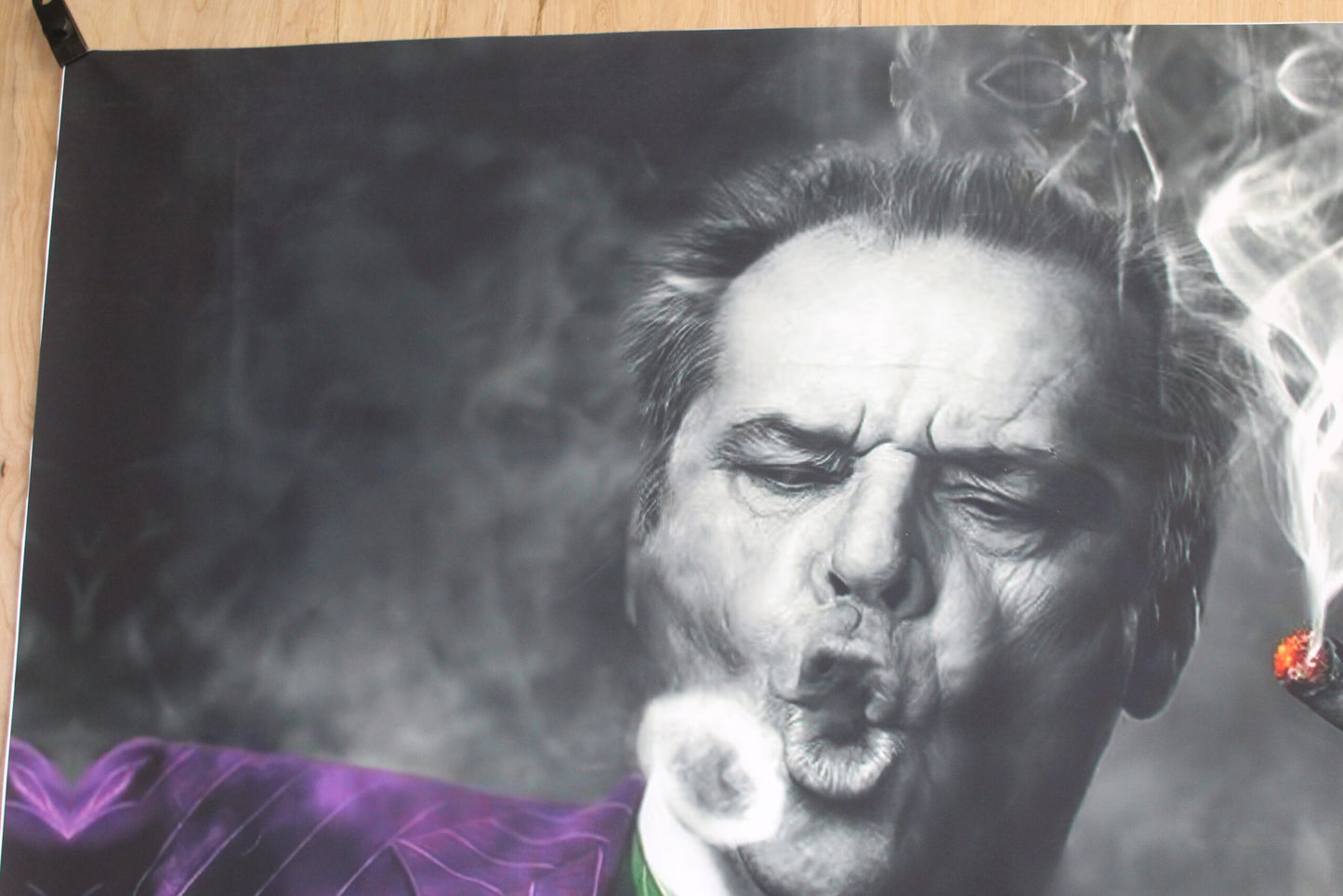 Jack Nicholson Cigar Rings Giant Canvas Painting Print Unstretched, 53"x44"