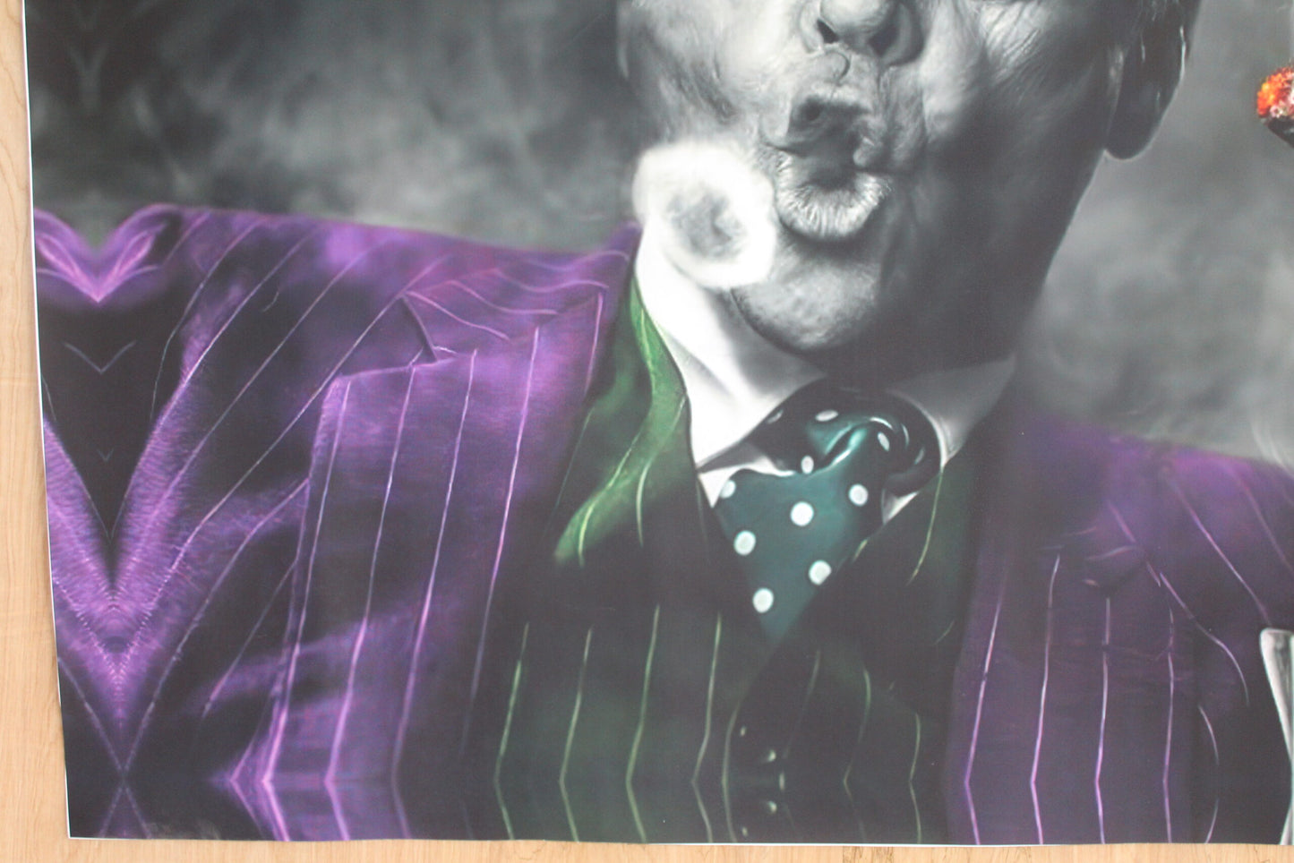 Jack Nicholson Cigar Rings Giant Canvas Painting Print Unstretched, 53"x44"