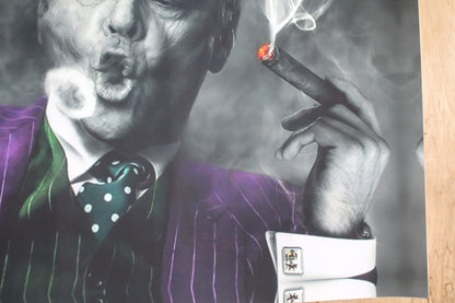 Jack Nicholson Cigar Rings Giant Canvas Painting Print Unstretched, 53"x44"