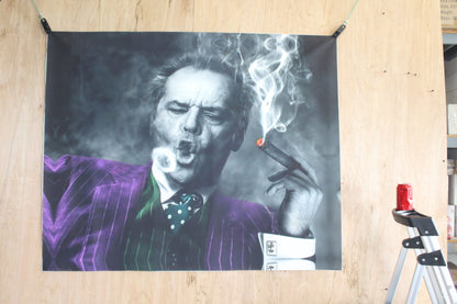 Jack Nicholson Cigar Rings Giant Canvas Painting Print Unstretched, 53"x44"