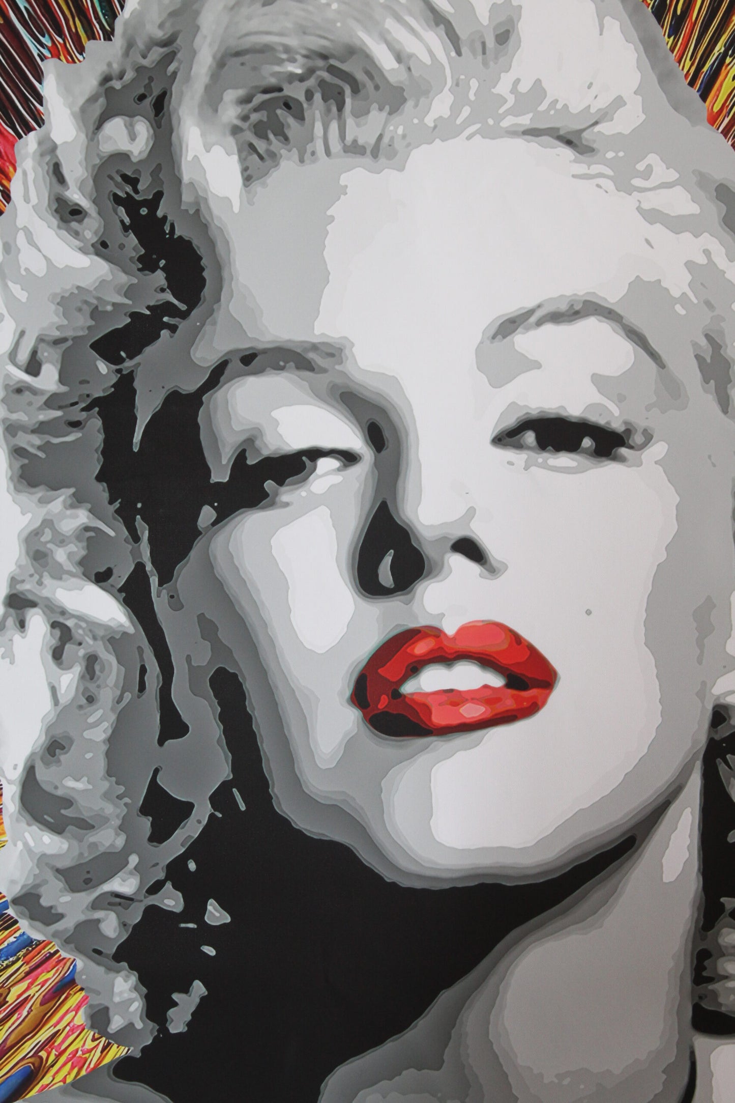 Marilyn Monroe Pop Art on Unstretched Giant Size Canvas, 44"x64"