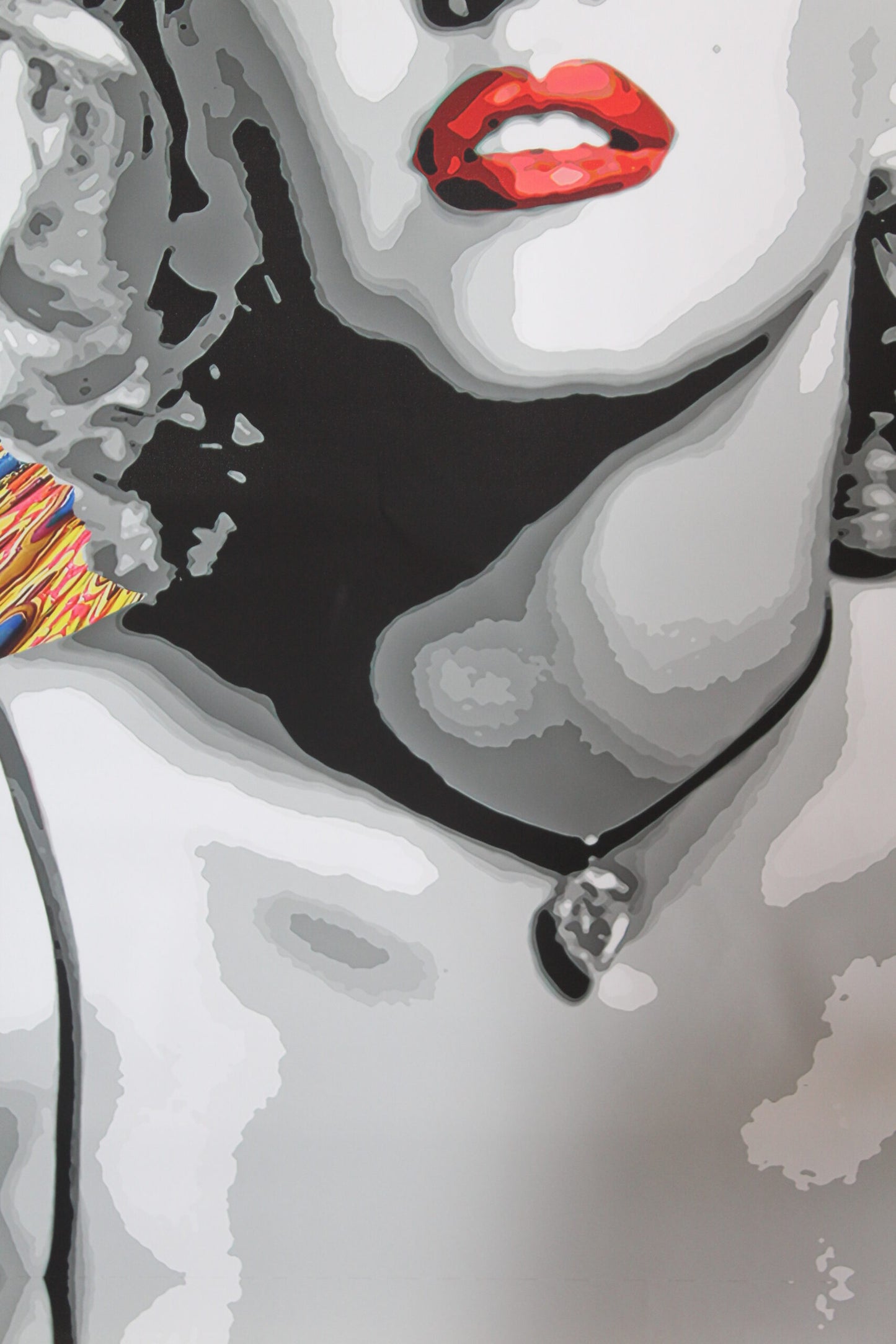 Marilyn Monroe Pop Art on Unstretched Giant Size Canvas, 44"x64"