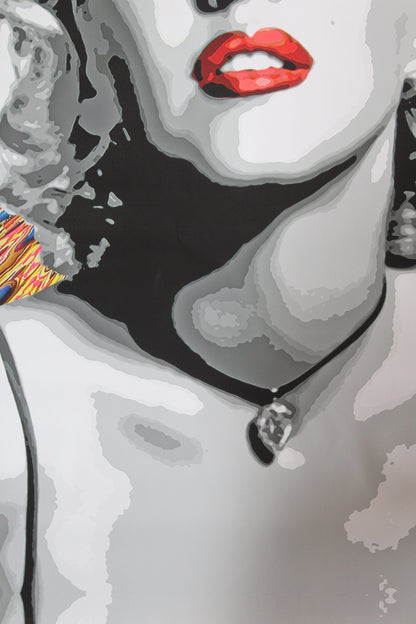 Marilyn Monroe Pop Art on Unstretched Giant Size Canvas, 44"x64"