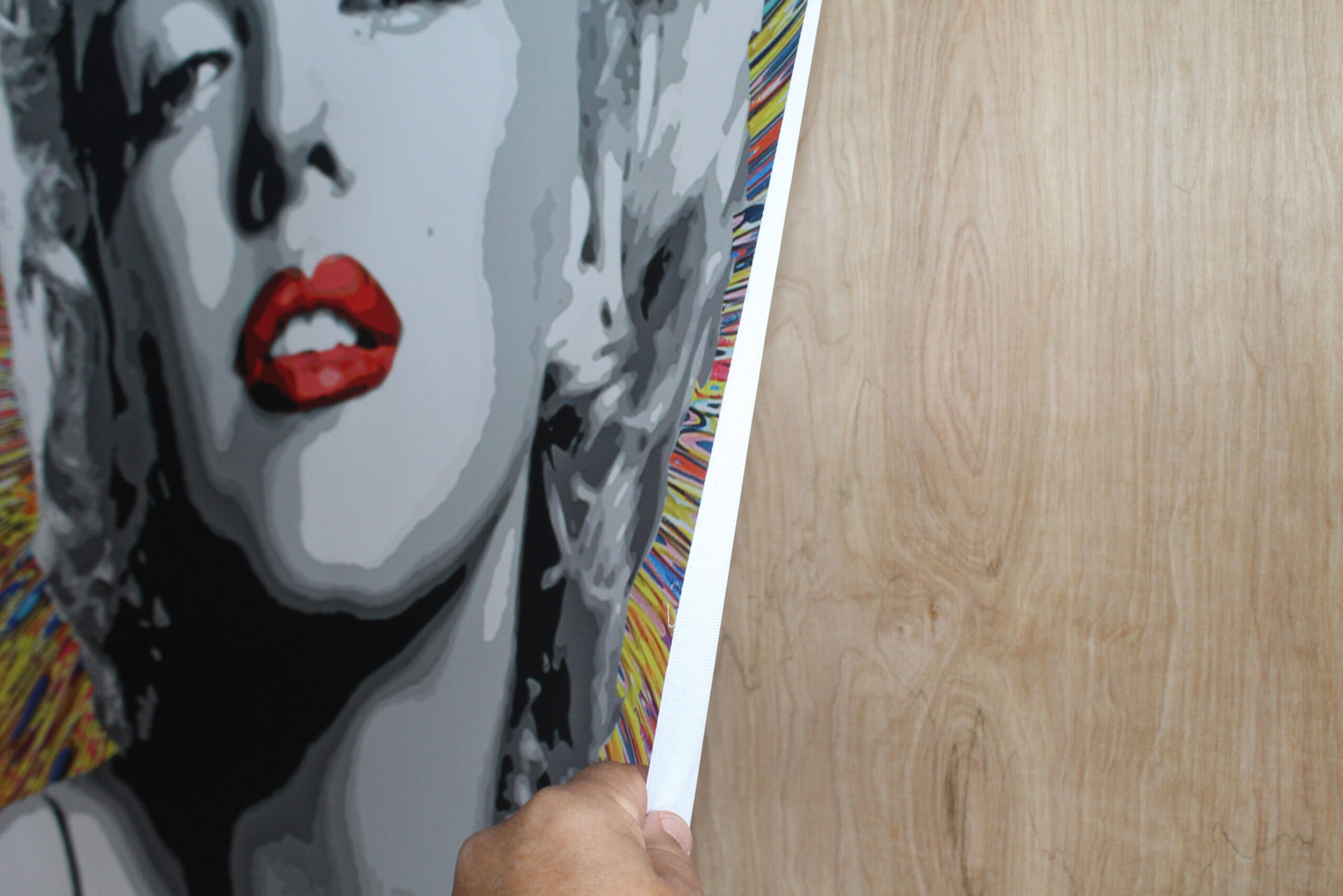 Marilyn Monroe Pop Art on Unstretched Giant Size Canvas, 44"x64"