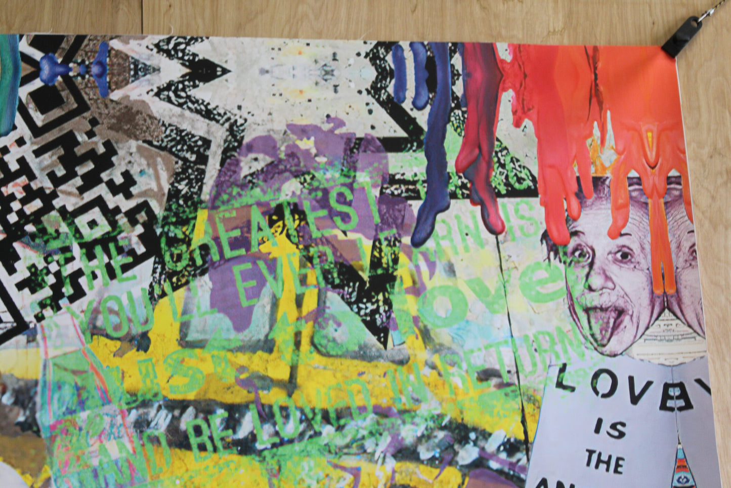 Love Is The Answer, Oliver Neilson Replica, a Giant Unstretched Canvas, 64"x44"