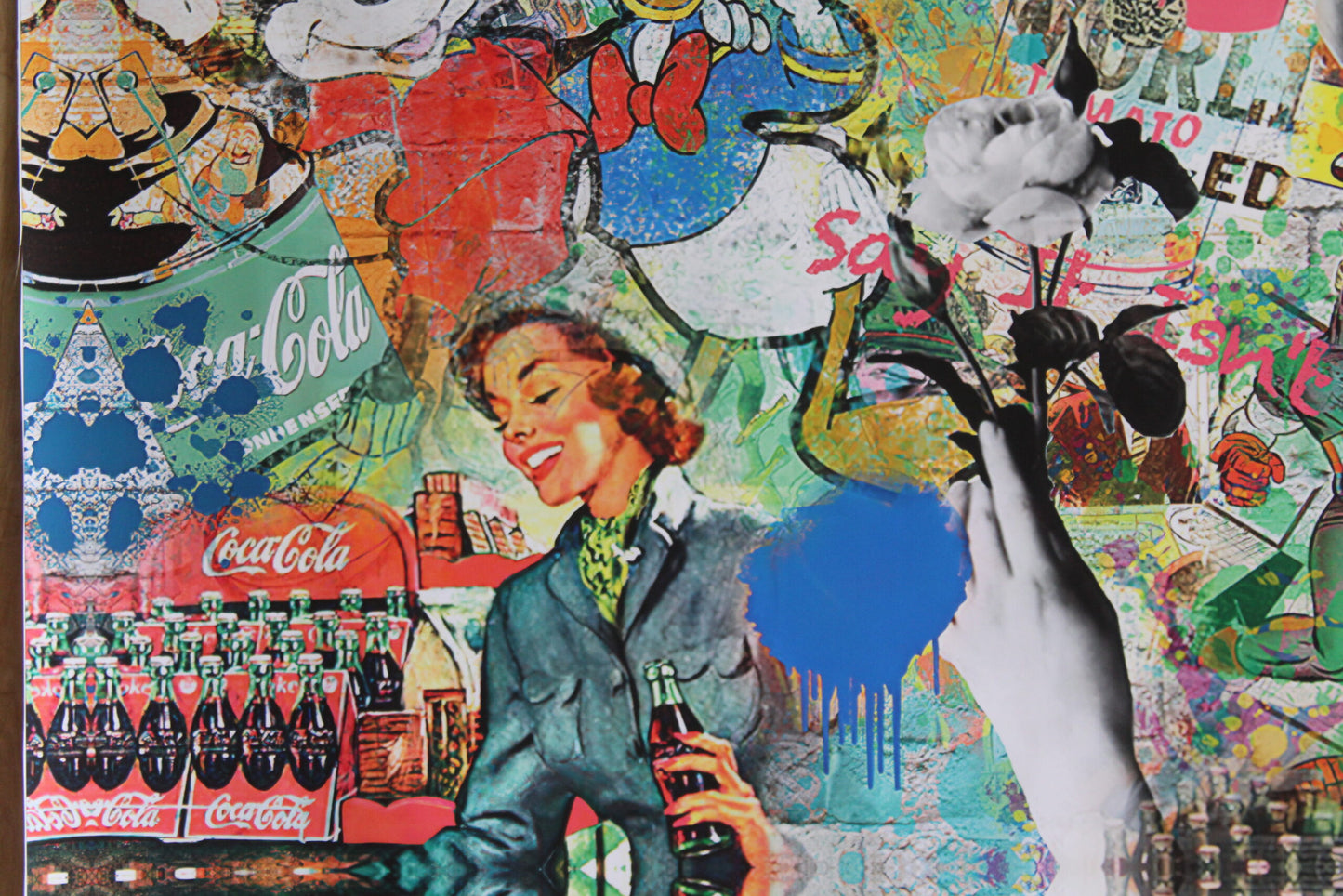 Friends Painting Oliver Neilson Replica on a Giant Unstretched Canvas, 64"x44"