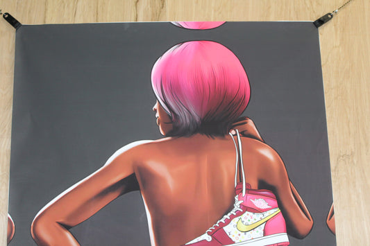 Louis Vuitton Retro Nike Jordan 1 fashion Giant Unstretched painting, 44"x64"