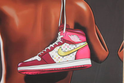 Louis Vuitton Retro Nike Jordan 1 fashion Giant Unstretched painting, 44"x64"
