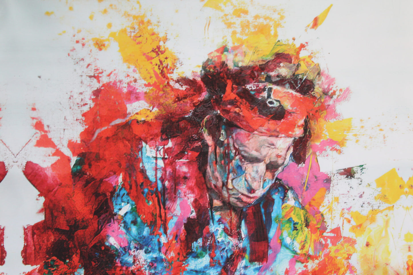 Pop Art Painting of Keith Richards, giant size Unstretched Canvas, 44"x64"