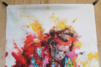 Pop Art Painting of Keith Richards, giant size Unstretched Canvas, 44"x64"