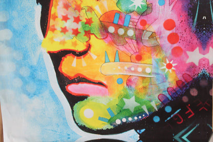 King Elvis Presley , A Dean Russo Replica, of Giant Unstretched Canvas, 52"x64"