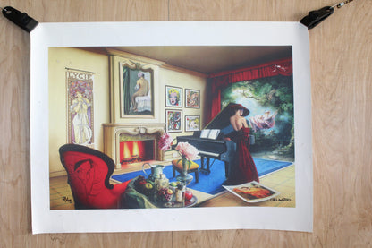 Harmony II By Orlando Quevedo on Unstretched Canvas Medium, 30"x20"