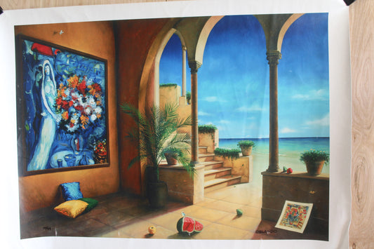 Orlando Quevedo Afternoon Painting on Unstretched Canvas Small, 20"x15"