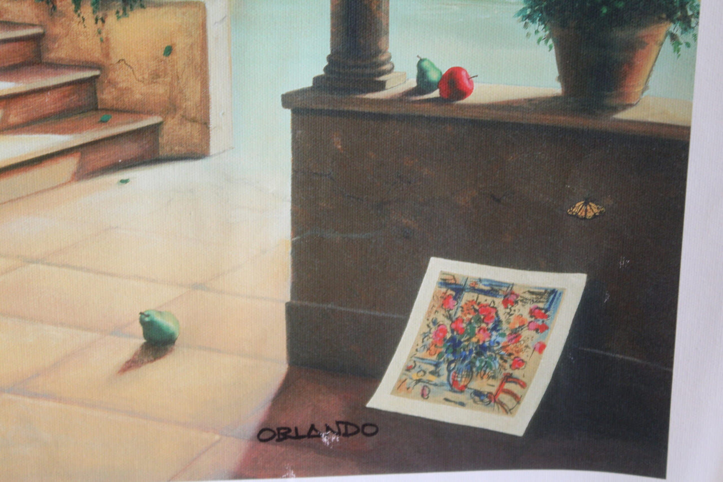 Orlando Quevedo Afternoon Painting on Unstretched Canvas Medium, 30"x20"