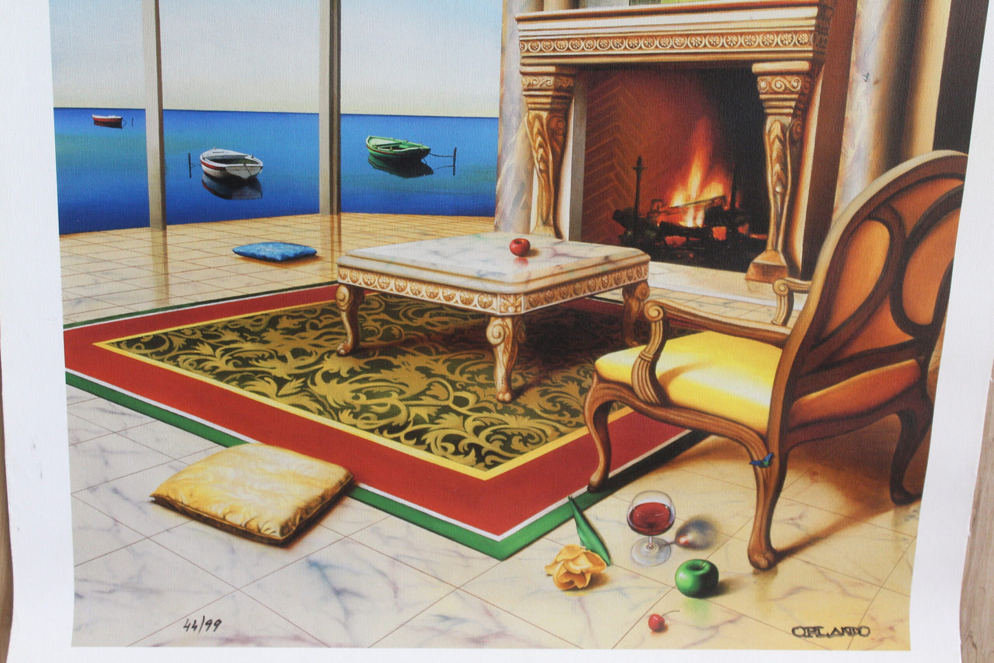 Orlando Quevedo By the Seashore on Unstretched Canvas Medium, 20"x30"
