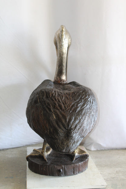 Lifesize Bronze Pelican Fountain Mounted on a Base 44" x 20" x 42"H