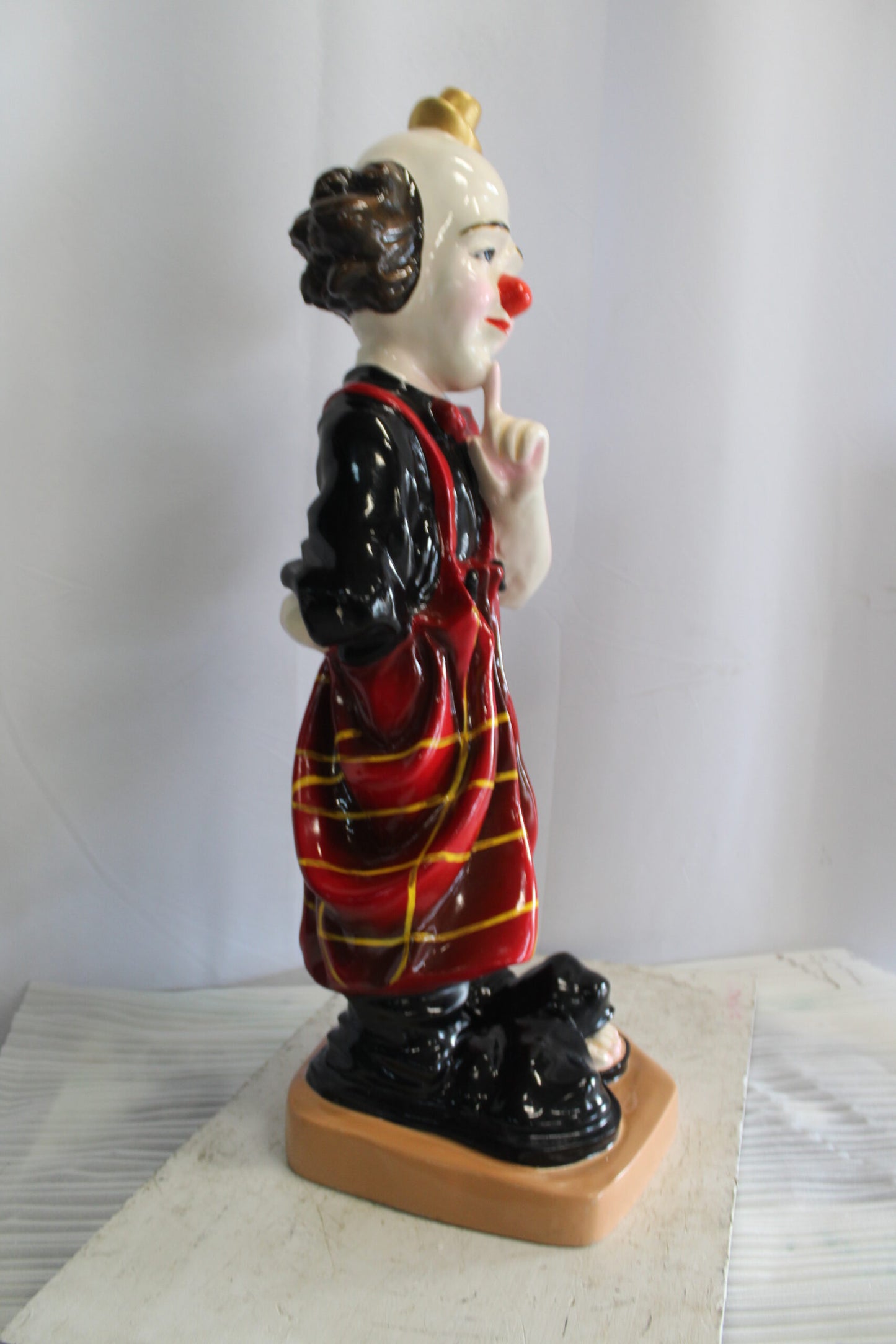 Fiberglass Clown Statue, Big Top Charm for Your Space 14" x 16" x 40"H