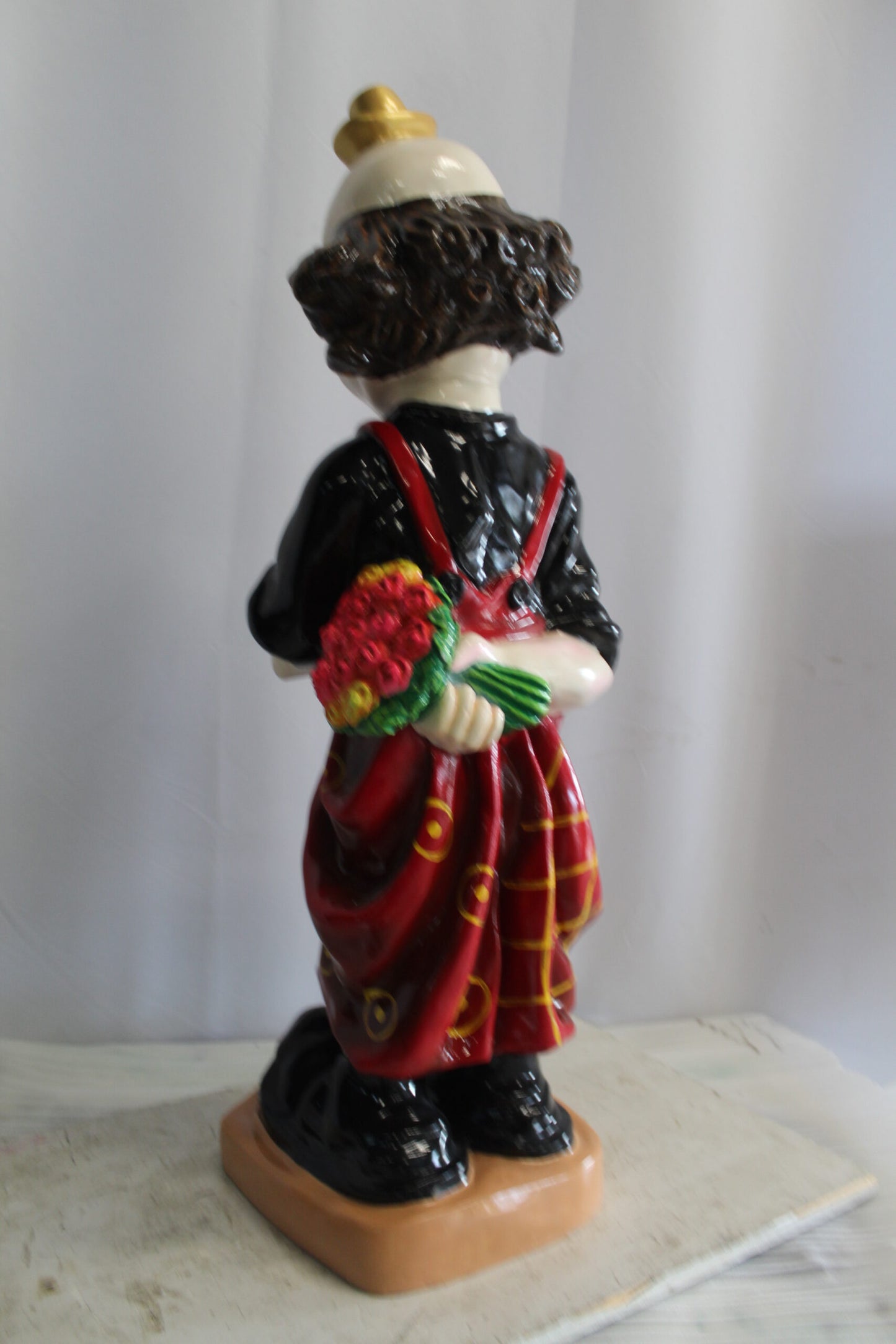 Fiberglass Clown Statue, Big Top Charm for Your Space 14" x 16" x 40"H