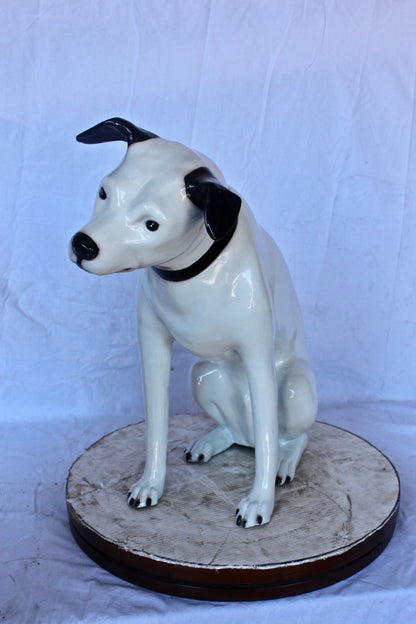 Jack Russel Terrier dog bronze statue -  Size: 25"L x 11"W x 26"H.