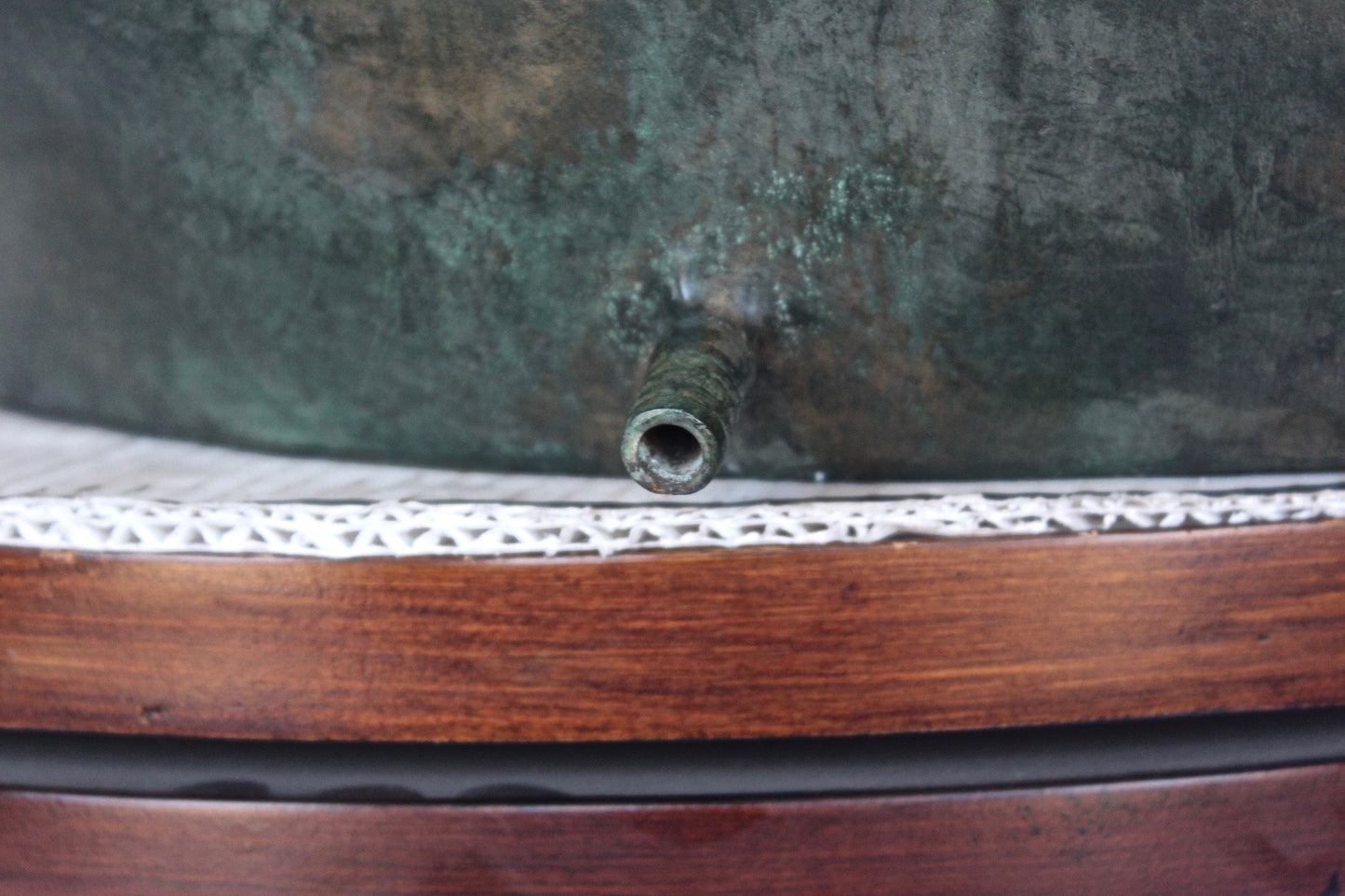 Perched seal bronze statue fountain green patina -  Size: 35"L x 24"W x 27"H.