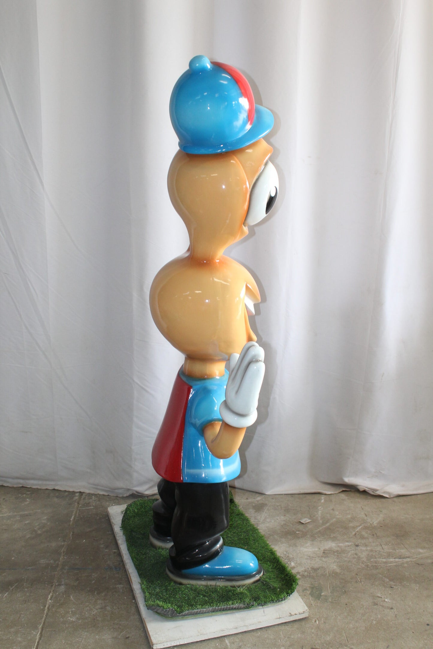 Fiberglass Peanut Cartoon Statue, Nostalgic Comic Charm 36" x 16" x 66"H