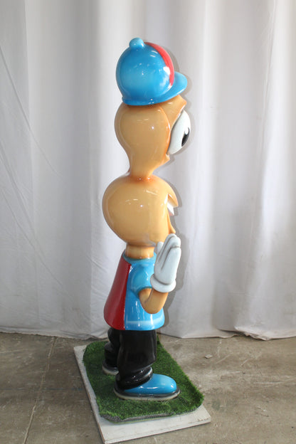 Fiberglass Peanut Cartoon Statue, Nostalgic Comic Charm 36" x 16" x 66"H