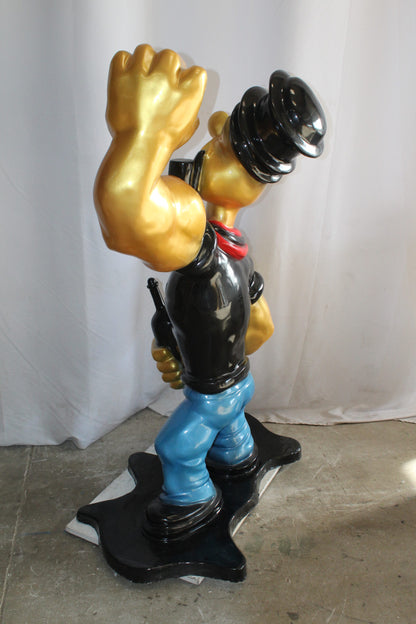 Fiberglass Poppey Statue, Iconic and Majestic in Black Shirt 40" x 24" x 60"H