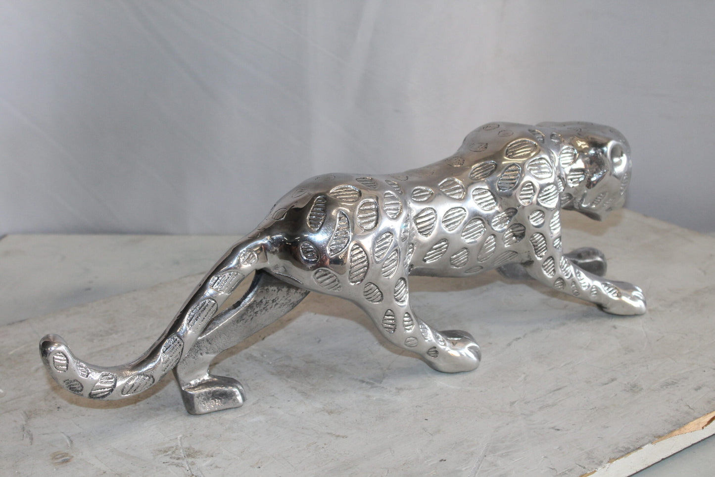 Aluminum Jaguar Statue, Graceful Elegance for Your Home Décor 24" x 4" x 7"H