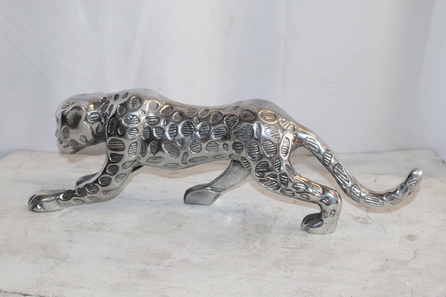 Aluminum Jaguar Statue, Graceful Elegance for Your Home Décor 24" x 4" x 7"H