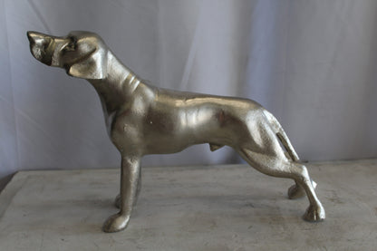 Aluminum Jagdhunde Dog Statue, Elegant Art Piece 22" x 6" x 15"H