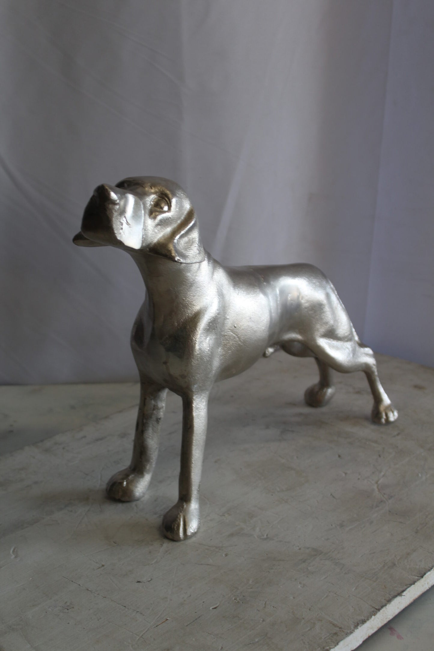 Aluminum Jagdhunde Dog Statue, Elegant Art Piece 22" x 6" x 15"H