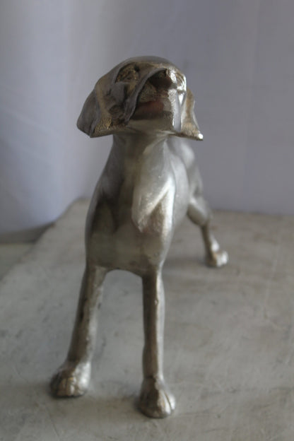 Aluminum Jagdhunde Dog Statue, Elegant Art Piece 22" x 6" x 15"H