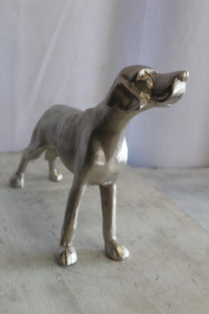 Aluminum Jagdhunde Dog Statue, Elegant Art Piece 22" x 6" x 15"H