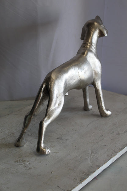 Aluminum Jagdhunde Dog Statue, Elegant Art Piece 22" x 6" x 15"H