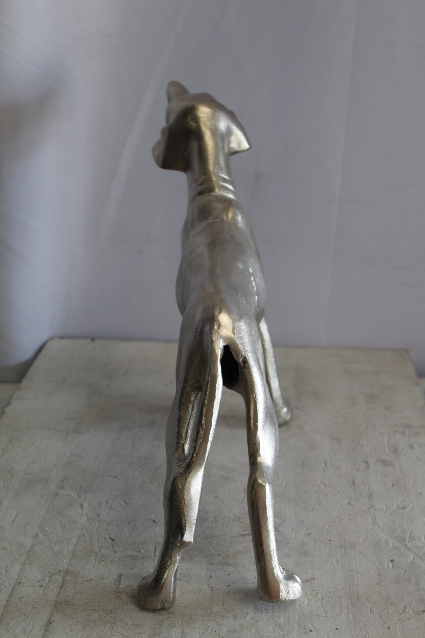 Aluminum Jagdhunde Dog Statue, Elegant Art Piece 22" x 6" x 15"H