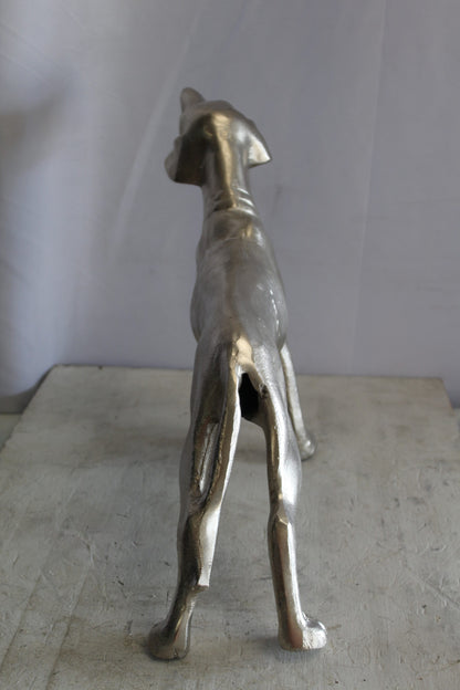 Aluminum Jagdhunde Dog Statue, Elegant Art Piece 22" x 6" x 15"H