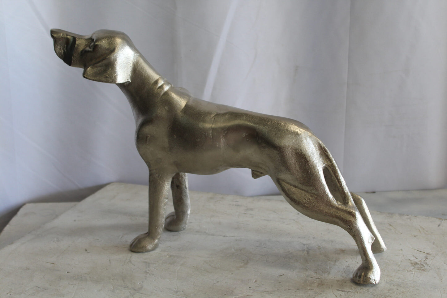 Aluminum Jagdhunde Dog Statue, Elegant Art Piece 22" x 6" x 15"H