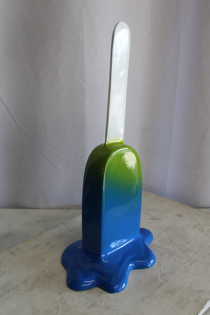 Green and Blue, Giant Popsicle made of Fiberglass 9" x 12" x 24"H