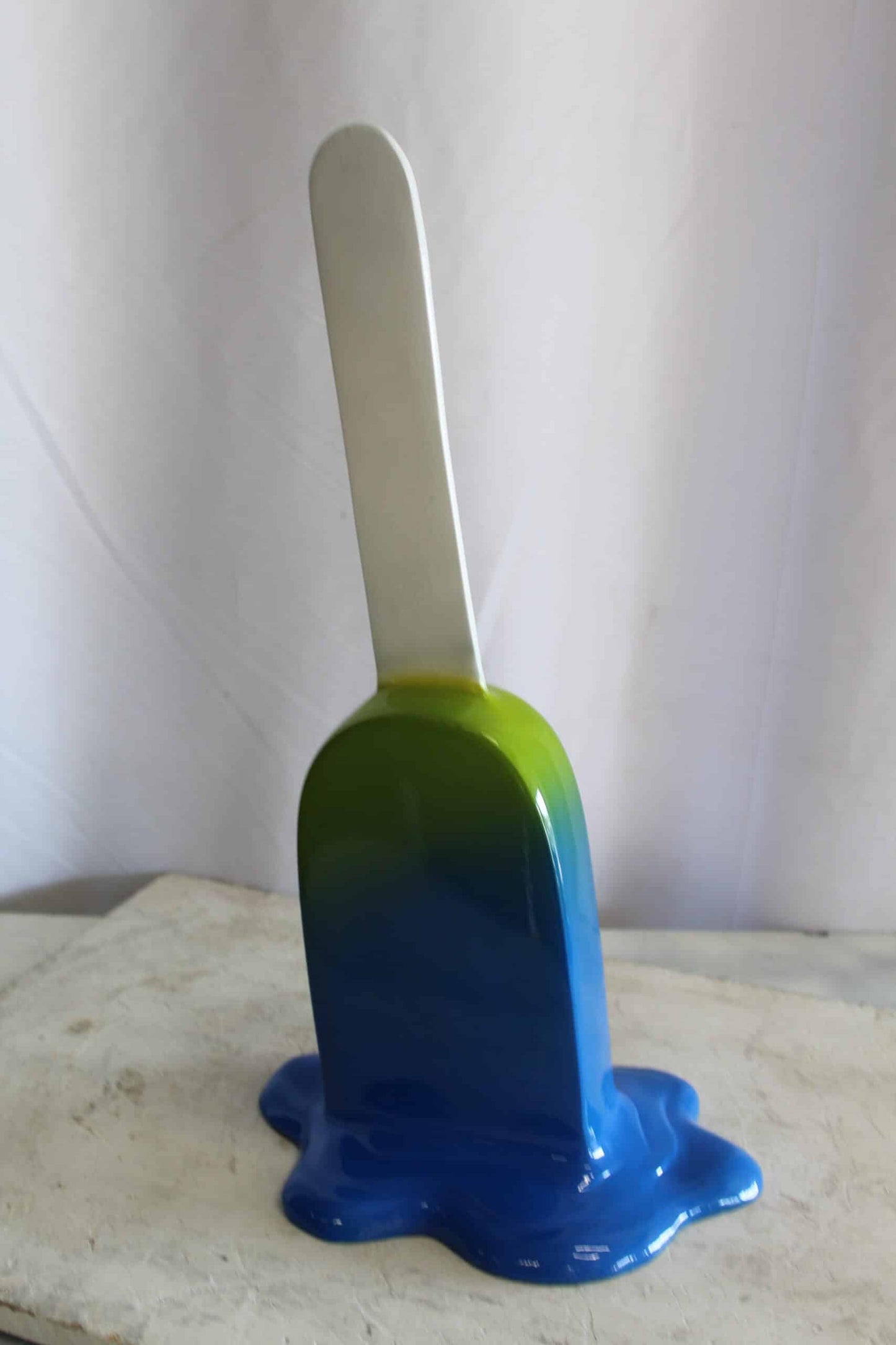 Green and Blue, Giant Popsicle made of Fiberglass 9" x 12" x 24"H