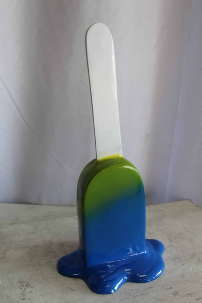 Green and Blue, Giant Popsicle made of Fiberglass 9" x 12" x 24"H