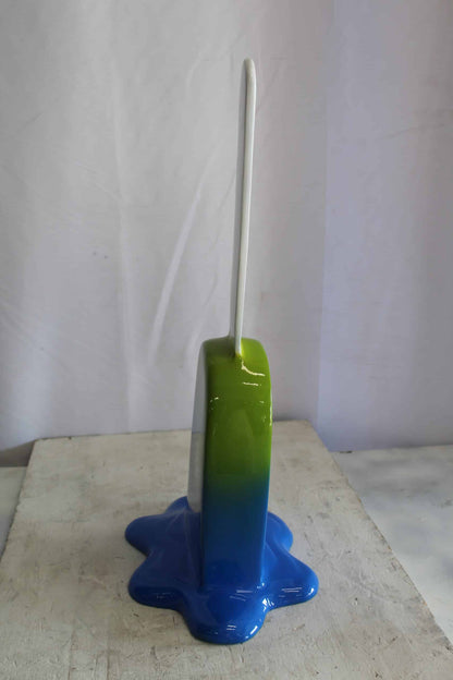 Green and Blue, Giant Popsicle made of Fiberglass 9" x 12" x 24"H