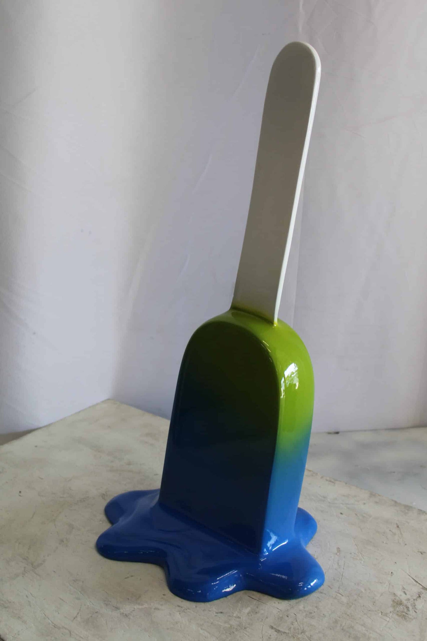Green and Blue, Giant Popsicle made of Fiberglass 9" x 12" x 24"H