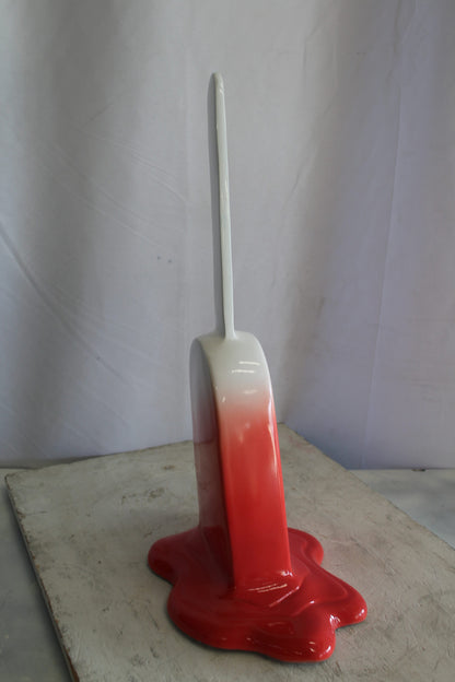 Red and White, Giant Popsicle made of Fiberglass 9" x 12" x 24"H