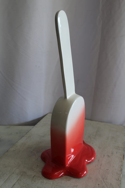 Red and White, Giant Popsicle made of Fiberglass 9" x 12" x 24"H