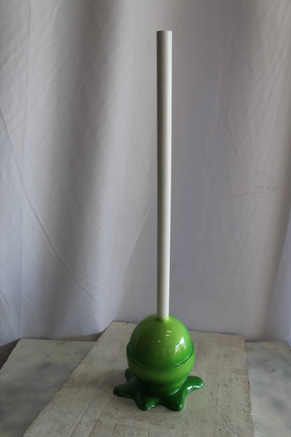 Green Oversized Fiberglass Lollipop Statue 10" x 10" x 34"H