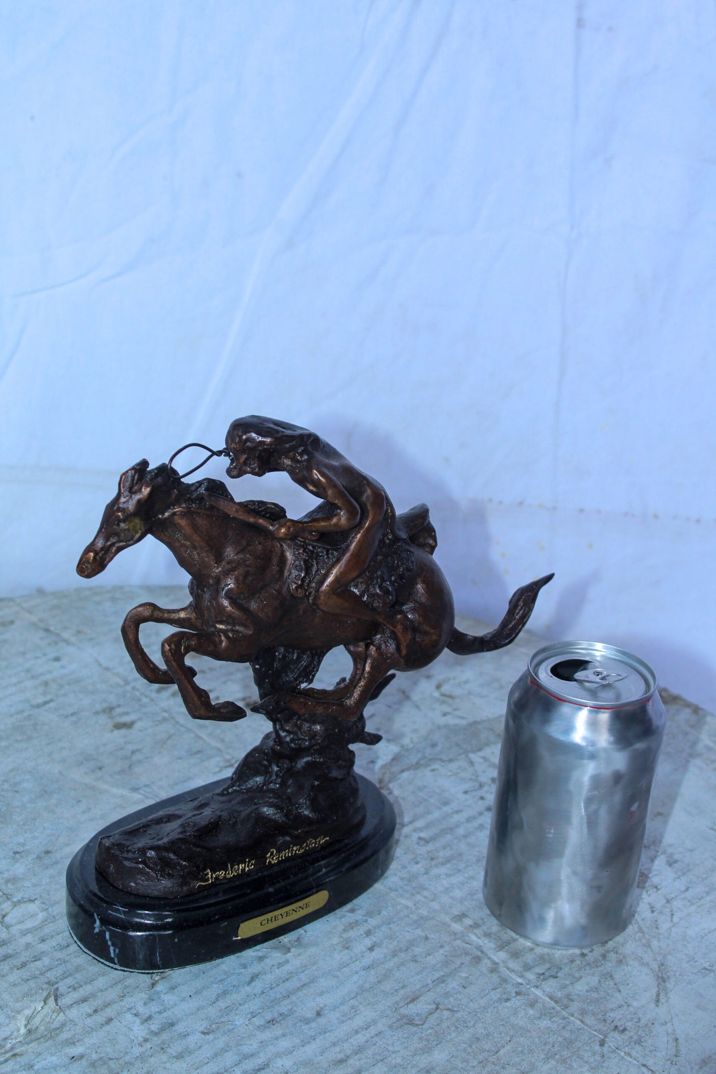 Nifao Cheyenne by Remington Bronze Statue Replica - Iconic Western Decor -  Compact Yet Bold Design, 9"L x 3"W x 9"H