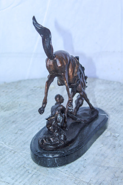 Wicked Pony by Remington Bronze Statue Replica, Western Decor 9" x 3" x 10"H