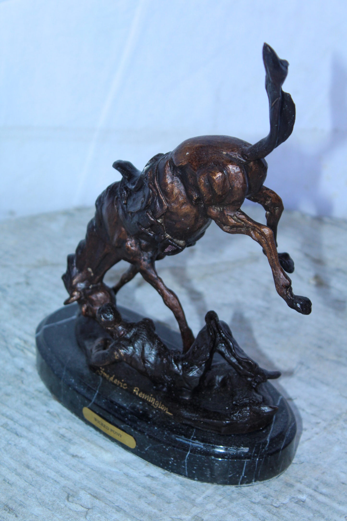 Wicked Pony by Remington Bronze Statue Replica, Western Decor 9" x 3" x 10"H