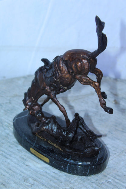 Wicked Pony by Remington Bronze Statue Replica, Western Decor 9" x 3" x 10"H